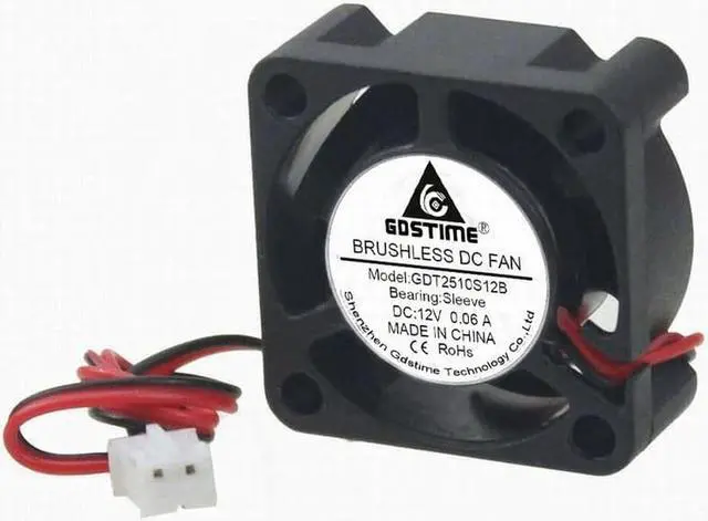 Alt view image 4 of 6 - 1 Pcs 12V 25x25x10mm 25mm Mini Brushless DC Cooling Cooler Fan 2.5cm 25mmx10mm 3D Printer fan Heatsink Fan