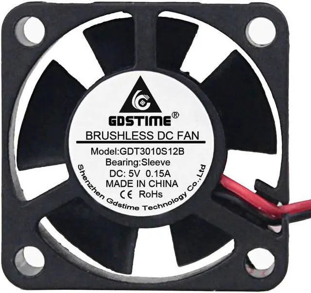 Alt view image 2 of 6 - 1 Piece 3010 5V 2Pin 3cm 30mm 30 x 30 x 10mm 5 Blades Mini DC Cooling Fan