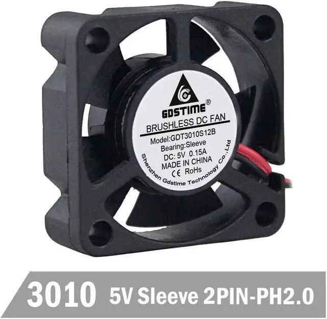 Main image of 1 Piece 3010 5V 2Pin 3cm 30mm 30 x 30 x 10mm 5 Blades Mini DC Cooling Fan