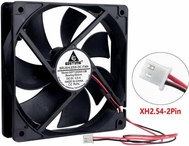 Main image of 1 Piece 12cm DC 5V Cooling Fan 120x120x25mm 12025 120mm x 25mm PC Computer Case System Cooler High RPM 0.5A