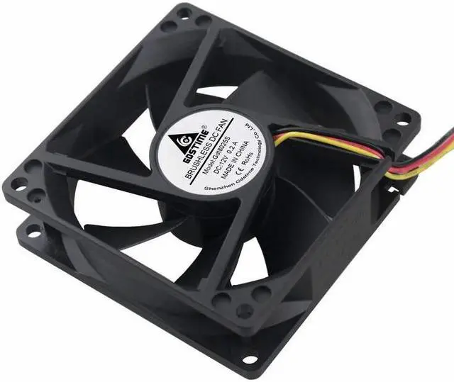 Alt view image 3 of 6 - 1 Pcs 3Pin DC 12V Brushless Cooling Fan 80x80x25mm 80mm 8cm Three Wires FG PC Case CPU Motor Cooler 8025