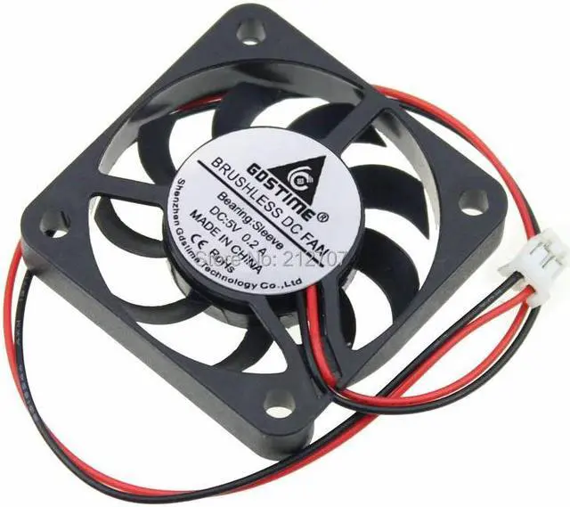 Alt view image 5 of 6 - 1 Piece 5V 2Pin 4007s 4cm 40cm 40x40x7mm Mini DC Cooling Fan Motor