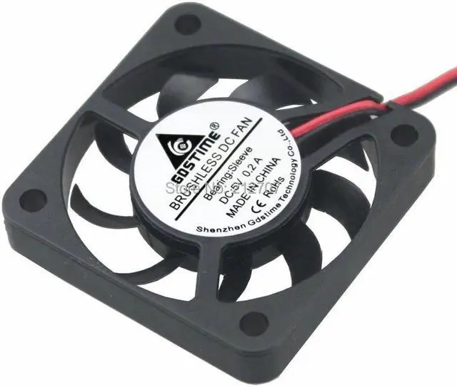 Alt view image 3 of 6 - 1 Piece 5V 2Pin 4007s 4cm 40cm 40x40x7mm Mini DC Cooling Fan Motor
