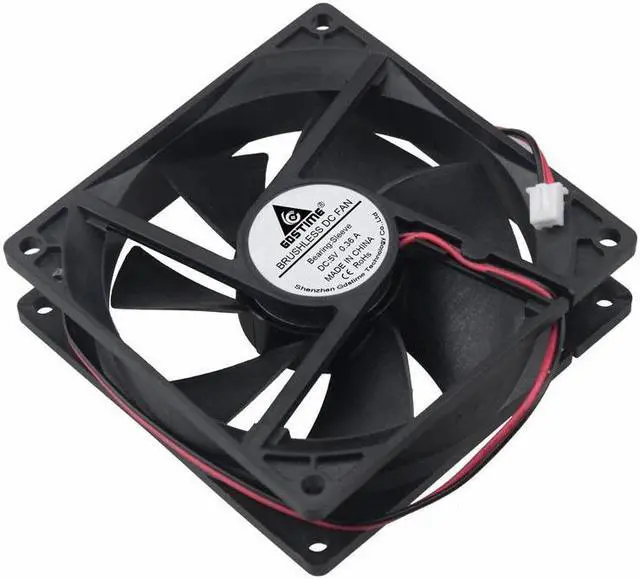 Alt view image 3 of 6 - 1 Piece 92mm*92mm*25mm 90mm DC 5V 2Pin PC Computer Case Cooling Cooler Fan 92mm x 25mm 9cm 9225