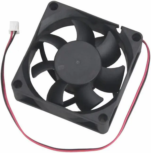 Alt view image 4 of 6 - 1 pcs 70x70x25mm 70mm 24V 2Pin 2 Wire Brushless DC Cooling Fan 7cm 7025 Motor Equipment CPU Cooler Fan