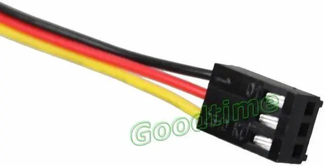 Alt view image 4 of 5 - 5pcs 60cm 1.97ft 3Pin Male to 3Pin Female Black PC Computer Cooling Fan Power Connector Extension Cable 600mm