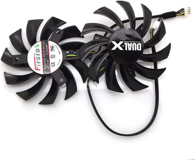 Alt view image 2 of 6 - 2pcs/lot FD7010H12S 75mm For Sapphire HD6930 HD7850 HD6950 R9 270 R7 260X Graphics Card Cooling Fan 4Pin