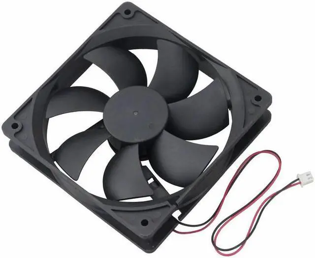 Alt view image 5 of 6 - 1 Pcs 12V 120x120x25mm 120mm High Speed Brushless DC Cooling Fan 12025S 12cm 2Pin Connector Computer Case Cooler