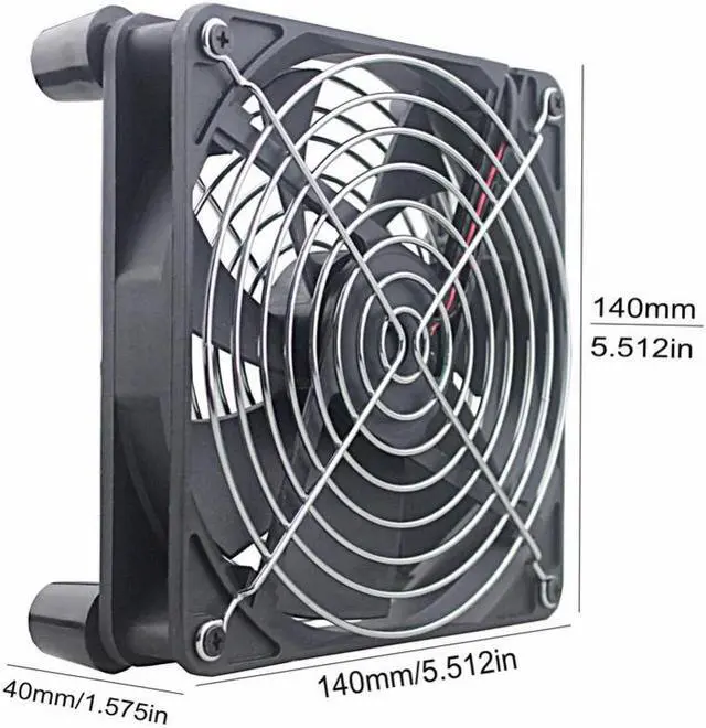 Alt view image 2 of 4 - 1 pcs New Router fan DIY 140mm PC Cooler TV Box Wireless Cooling 140mmx140mmx25mm USB fan 14cm Protective net