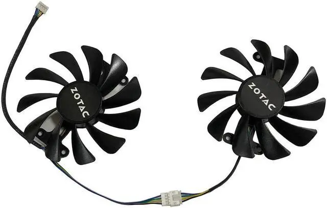 Alt view image 2 of 5 - 2pcs/lot Video cards fan GTX1070 GPU Cooler For ZOTAC GeForce GTX 1070 AMP Edition Graphics Card cooling as Replacement