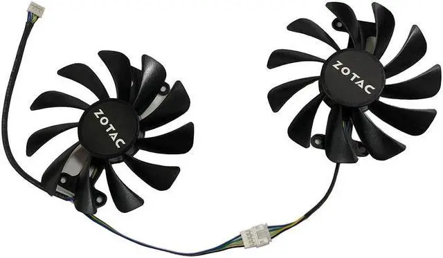 Alt view image 3 of 5 - 2pcs/lot Video cards fan GTX1070 GPU Cooler For ZOTAC GeForce GTX 1070 AMP Edition Graphics Card cooling as Replacement