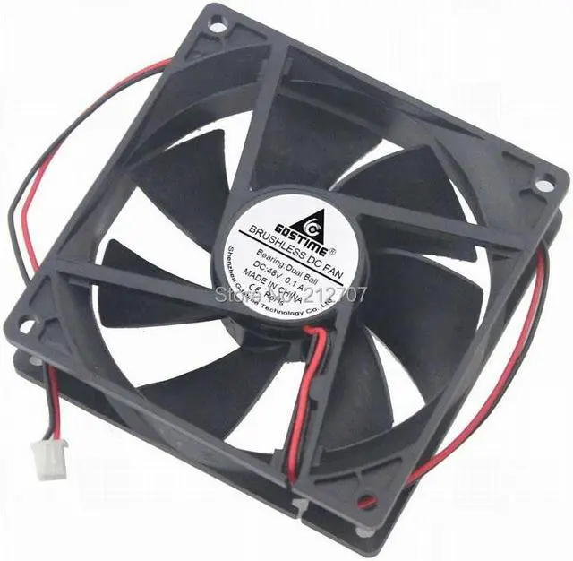 Alt view image 4 of 6 - 1 Piece DC 48V 9225 92x92x25mm 92mm 9cm 0.1A Cooling Fan