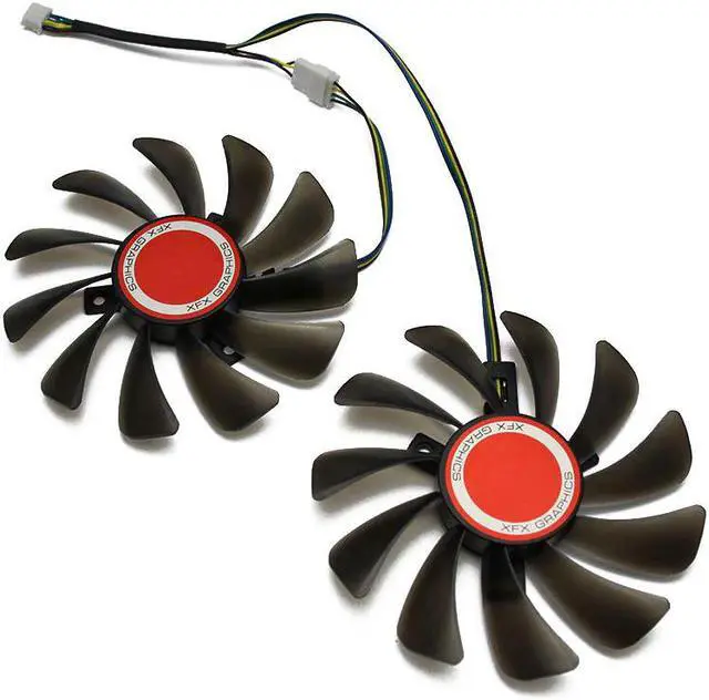 Alt view image 2 of 4 - 2pcs/set 95mm FDC10U12S9 C CF1010U12S GPU Video Card Cooler fan For XFX RX 580 HIS RX 580 Mining Graphics Card Cooling