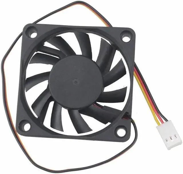 Alt view image 2 of 6 - 5 Pieces 60x60x10mm 3Pin DC 12V CPU Brushless Cooling Cooler Fan 60mm x 10mm 6cm Small Radiator