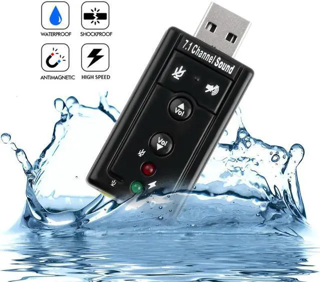 Alt view image 3 of 5 - 7.1 Channel Universal External USB Sound Card Mini USB 2.0 12Mbps U Disk For Audio Sound Adapter