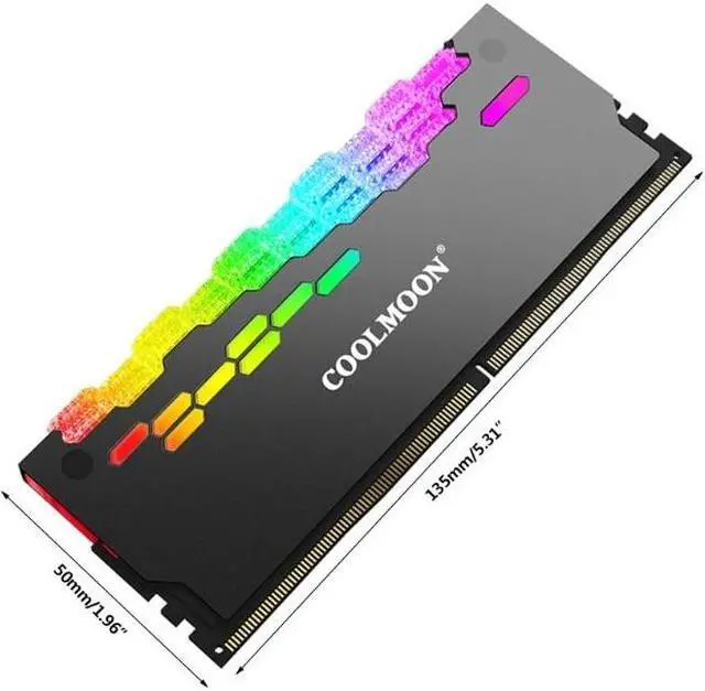 Alt view image 6 of 6 - Heatsink High Compatibility 5V 3PIN ARGB Memory Spreader Cooler Addressable RGB Cooling Vest For Desktop(AS SHOWN)
