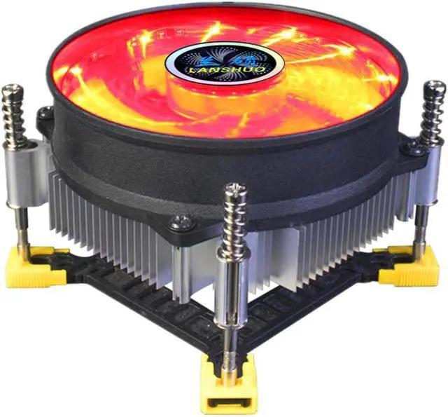 Alt view image 3 of 5 - PC CPU Cooler Radiator Heatsink Copper Core / Aluminum Cooling Fan for LGA 1150 1151 1155 1156 1200 1356 1366  2011 2066