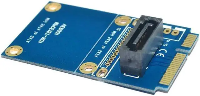 Alt view image 5 of 5 - MSATA to SATA Riser card motherboard mini pcie to 7PIN SATA SSD solid state Hard Drive Disk Delock PCI E SSD Converter