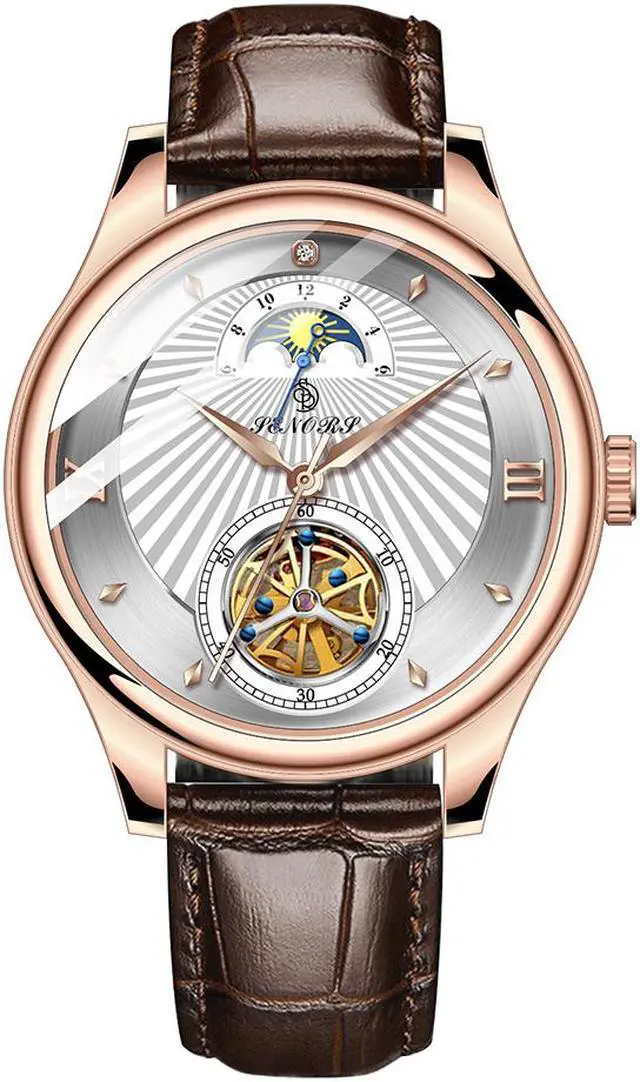 Main image of Luminous Hands Watch Skeleton Tourbillon Mechanical Watch Mens Automatic Sport Clock Glass Back See Through Watch