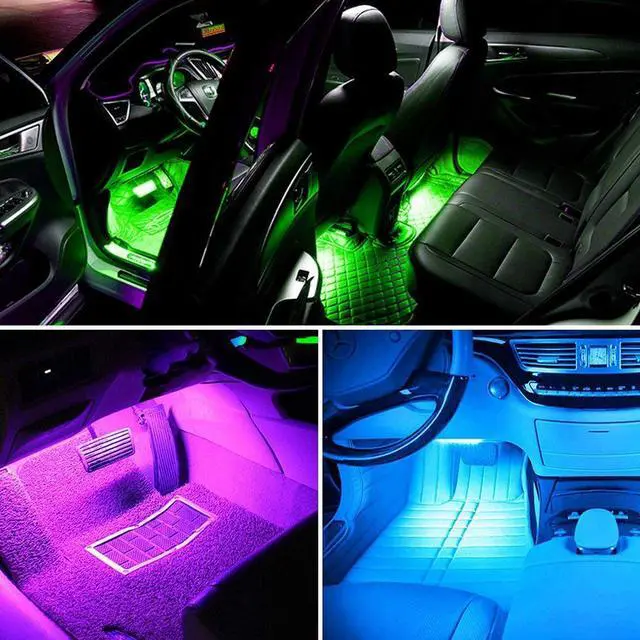 Alt view image 4 of 4 - Car Interior 36LED Neon Strip Light Wireless USB Remote Control Decorative Lamp Music Auto Atmosphere No APP