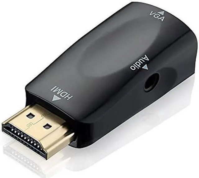 Alt view image 7 of 7 - Gold-plated HDMI to VGA Converter Adapter with 3.5mm audio Port Cable For PC, Laptop, DVD, Desktop, Ultrabook, Notebook, Intel Nuc, Macbook Pro, Chromebook, Roku Streaming Media Player etc