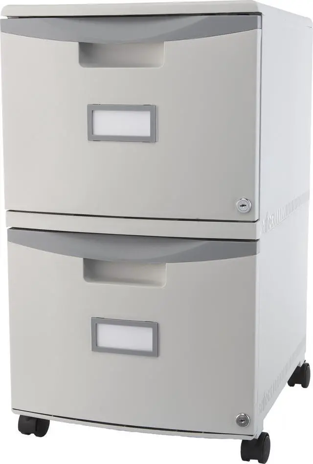 Main image of Two Drawer Mobile File Cabinet with Lock