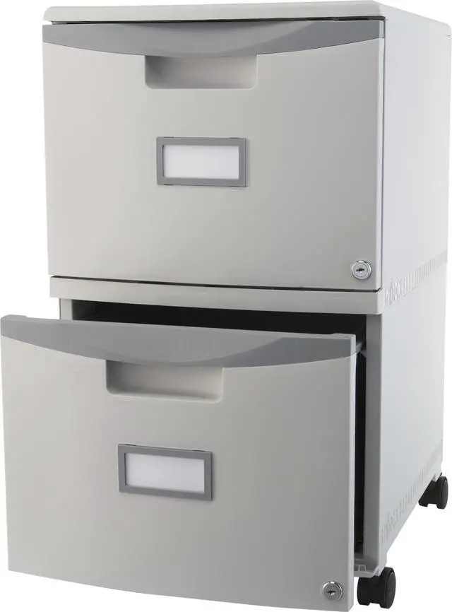 Alt view image 4 of 6 - Two Drawer Mobile File Cabinet with Lock