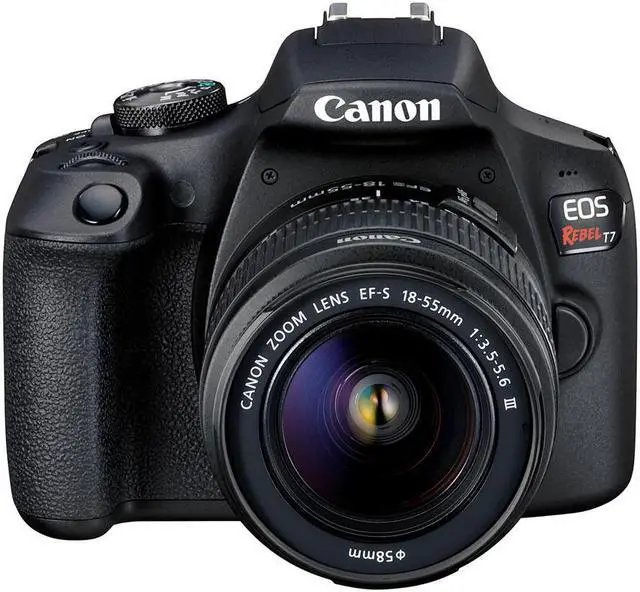 Alt view image 2 of 4 - Canon EOS Rebel T7 DSLR Camera with 18-55mm DC III Lens and 64GB Memory Card, Carrying Case, Filters, and more accessori