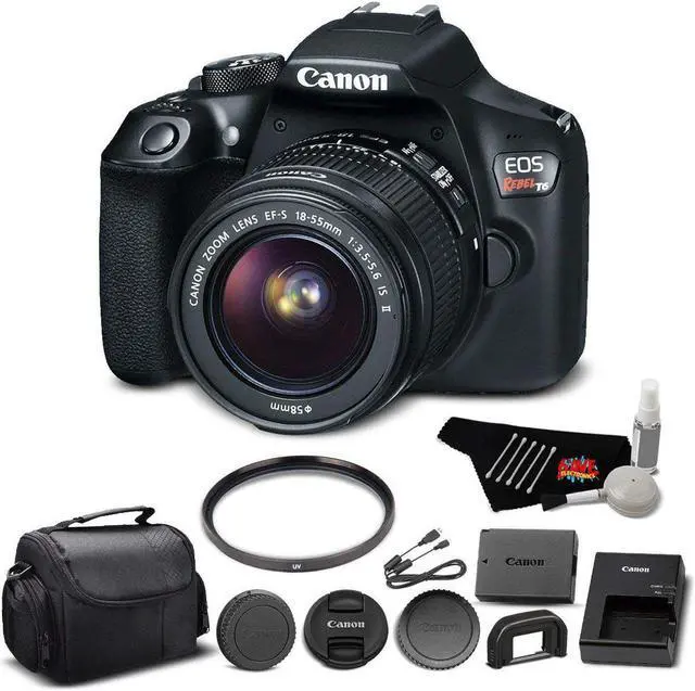 Alt view image 2 of 5 - Canon EOS Rebel T6 Digital SLR Camera Bundle with EF-S 18-55mm f/3.5-5.6 IS II Lens with UV Filter + Carrying Case