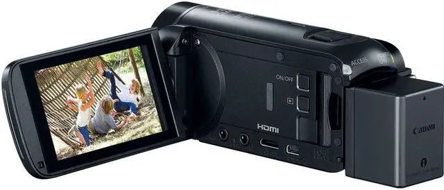 Alt view image 4 of 4 - Canon VIXIA HF R800 Camcorder (Black) with    SanDisk 32gb SD card + Deluxe Cleaning Kit + 12  Tripod + MORE