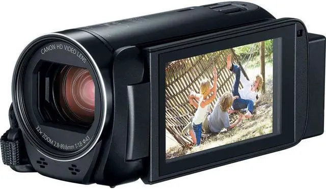 Alt view image 2 of 4 - Canon VIXIA HF R800 Camcorder (Black) with    SanDisk 32gb SD card + Deluxe Cleaning Kit + 12  Tripod + MORE