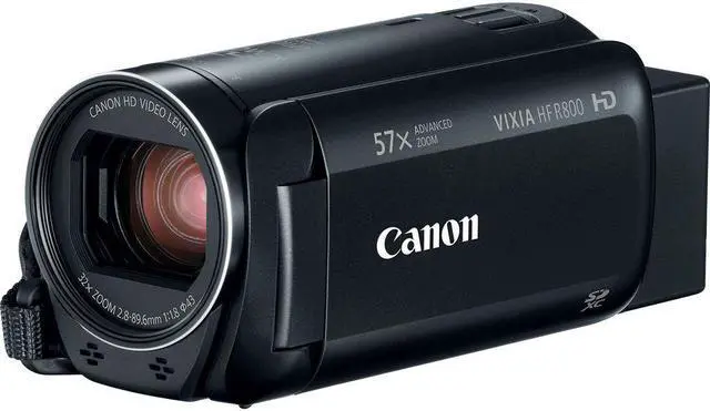 Alt view image 3 of 4 - Canon VIXIA HF R800 Camcorder (Black) with    SanDisk 32gb SD card + Deluxe Cleaning Kit + 12  Tripod + MORE