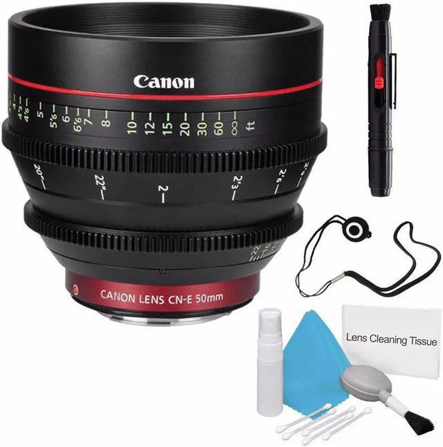 Main image of Canon CN-E 50mm T1.3 L F Cine Lens (International Model ) + Deluxe Cleaning Kit + Lens Cap Keeper 6AVE Bundle 4