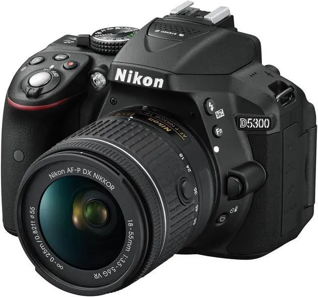 Alt view image 4 of 4 - Nikon D5300 Digital SLR Camera - Black (24.2 MP, AF-P 18-55mm VR Lens Kit) 3-Inch LCD Screen - International Version (No