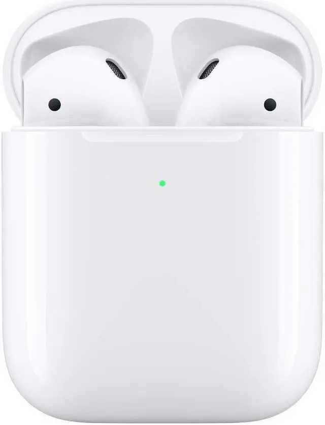 Alt view image 9 of 15 - Apple AirPods 2 White with Wireless Charging Case In Ear Headphones MRXJ2AM/A
