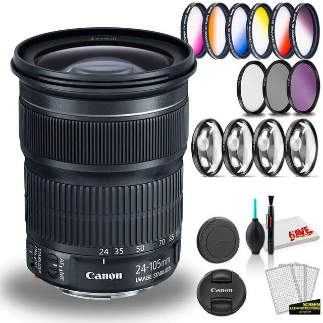 Main image of Canon EF 24-105mm f/3.5-5.6 IS STM Lens (International Model) with Filter Kits