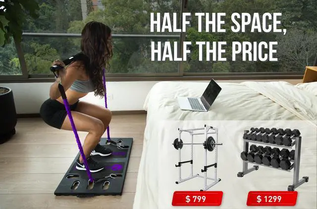 Alt view image 4 of 4 - BodyBoss Home Gym 2.0 By 6Ave- Full Portable Gym Home Workout Bundle - PKG2-Purple
