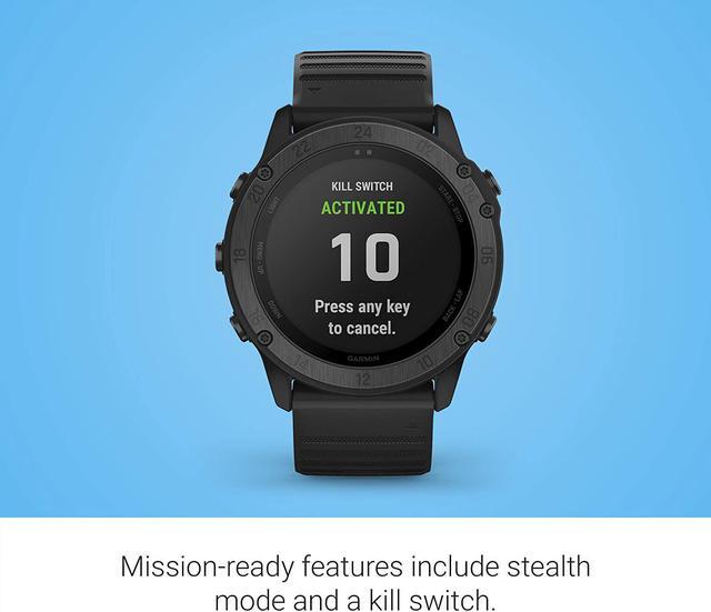Alt view image 8 of 15 - Garmin Tactical Premium GPS Smartwatch (Black)