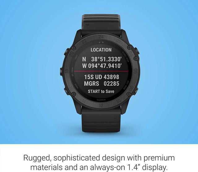Alt view image 7 of 15 - Garmin Tactical Premium GPS Smartwatch (Black)