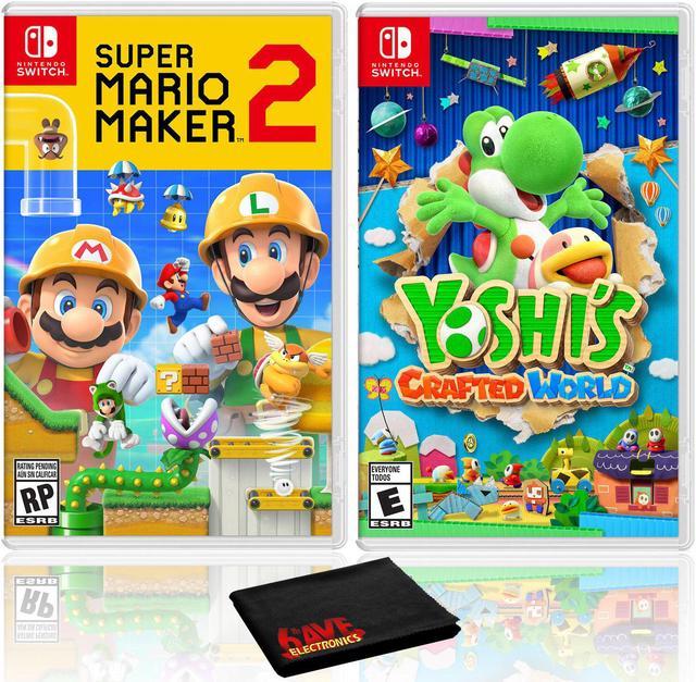 Super Mario Maker 2 + Game Two Crafted - - Nintendo Yoshi\'s Switch World Bundle