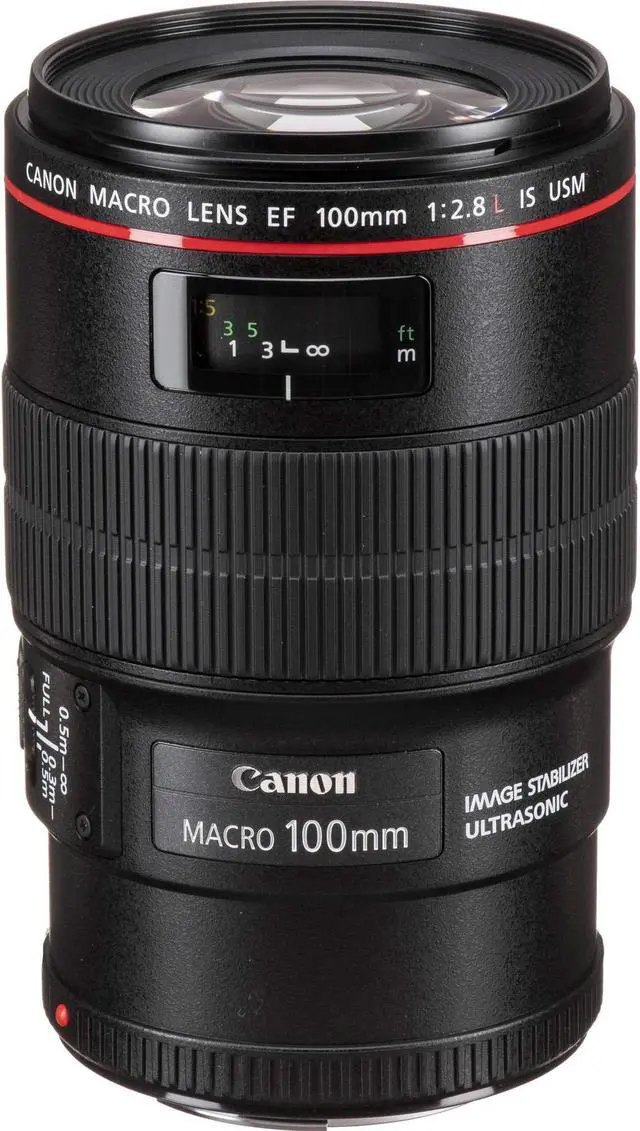 Alt view image 2 of 4 - Canon EF 100mm f/2.8L Macro IS USM Lens With Lens Case, Filter Kit AND Cleaning Kit