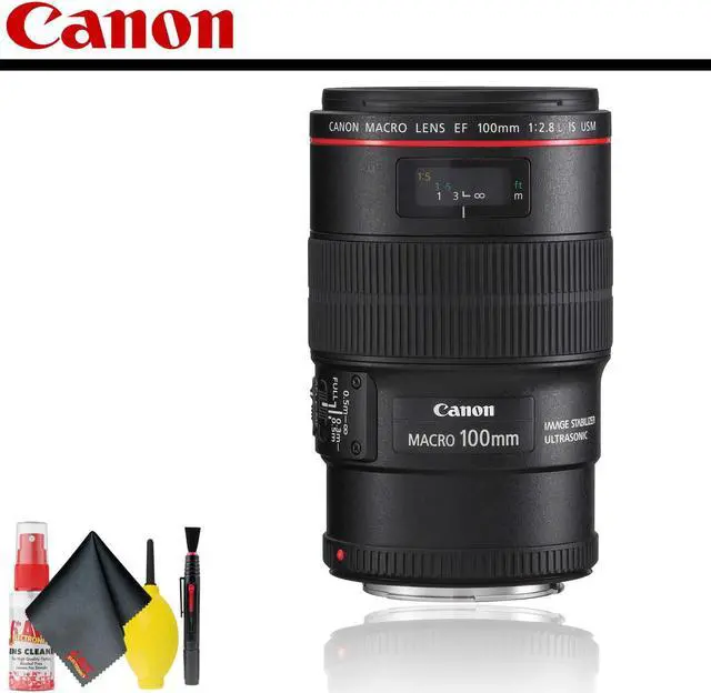 Main image of Canon EF 100mm f/2.8L Macro IS USM Lens With Cleaning Kit