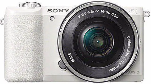 Alt view image 2 of 4 - Sony Alpha a5100 Mirrorless Digital Camera with 16-50mm Lens (White) + Battery + Charger + 16GB Bundle 1 - International