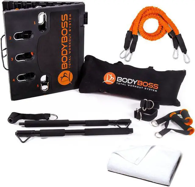 Main image of BodyBoss Home Gym 2.0 By 6Ave- Full Portable Gym Home Workout Package - PKG2-Orange