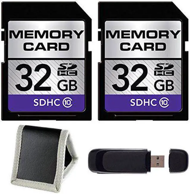 Alt view image 4 of 4 - 32GB SDHC Class 10 Memory Card + SD Card USB Reader + Memory Card Wallet Bundle (2-Pack)