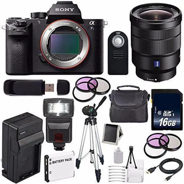 Alt view image 2 of 2 - Sony Alpha a7S II a7S Mark II a7SII ILCE7SM2/B Mirrorless Digital Camera (International Model ) + Vario-Tessar T FE 16-35mm f/4 ZA Lens+ 49mm Filter Kit + 72mm Filter Kit 6AVE Bundle 41