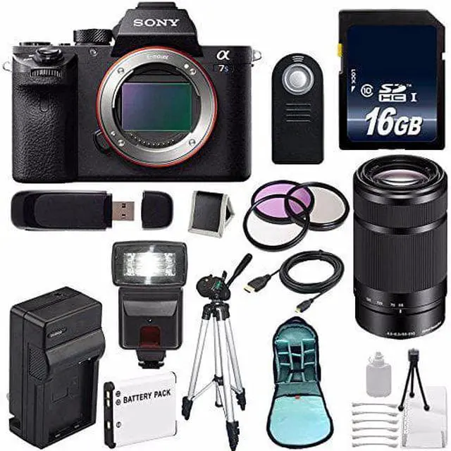 Alt view image 2 of 2 - Sony Alpha a7S II a7S Mark II a7SII ILCE7SM2/B Mirrorless Digital Camera (International Model ) + Sony E 55-210mm f/4.5-6.3 OSS E-Mount Lens (Black) + 49mm Filter Kit 6AVE Bundle 111