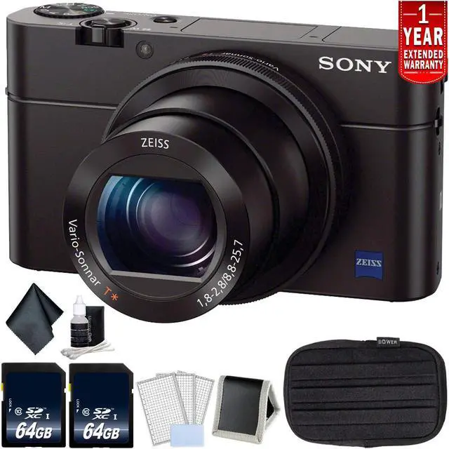 Main image of Sony Cyber-Shot III Digital Camera Bundle with 2x 64GB Memory Cards + Carrying Case + More (Intl Model)