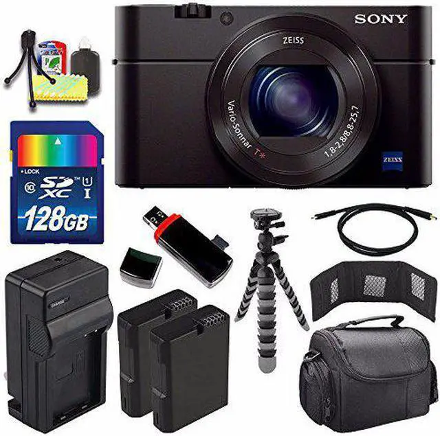 Alt view image 2 of 4 - Sony Cyber-shot DSC-RX100M3 Digital Camera + Extra battery + Charger + 128GB Bundle 8 - International Version (No Warranty)