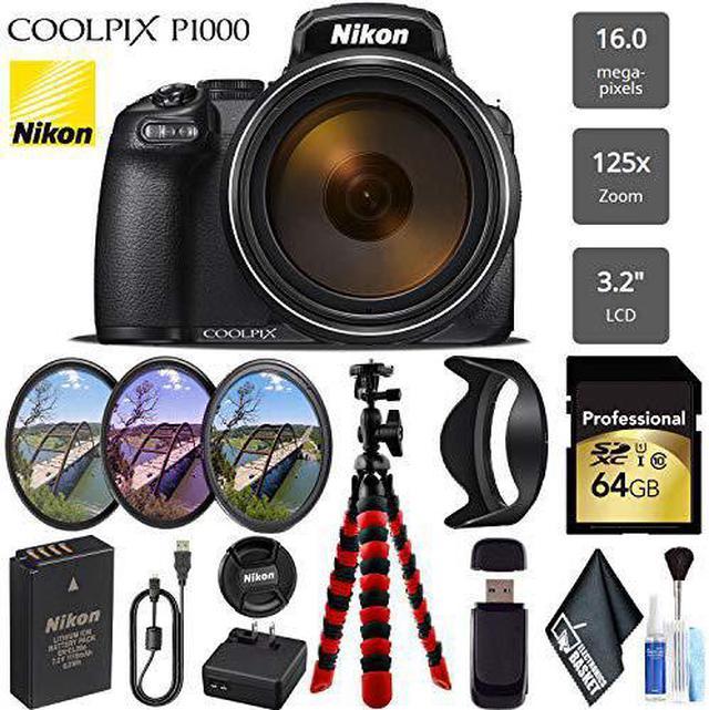 Nikon COOLPIX P1000 Digital Camera (Intl Model) 16MP 125x 